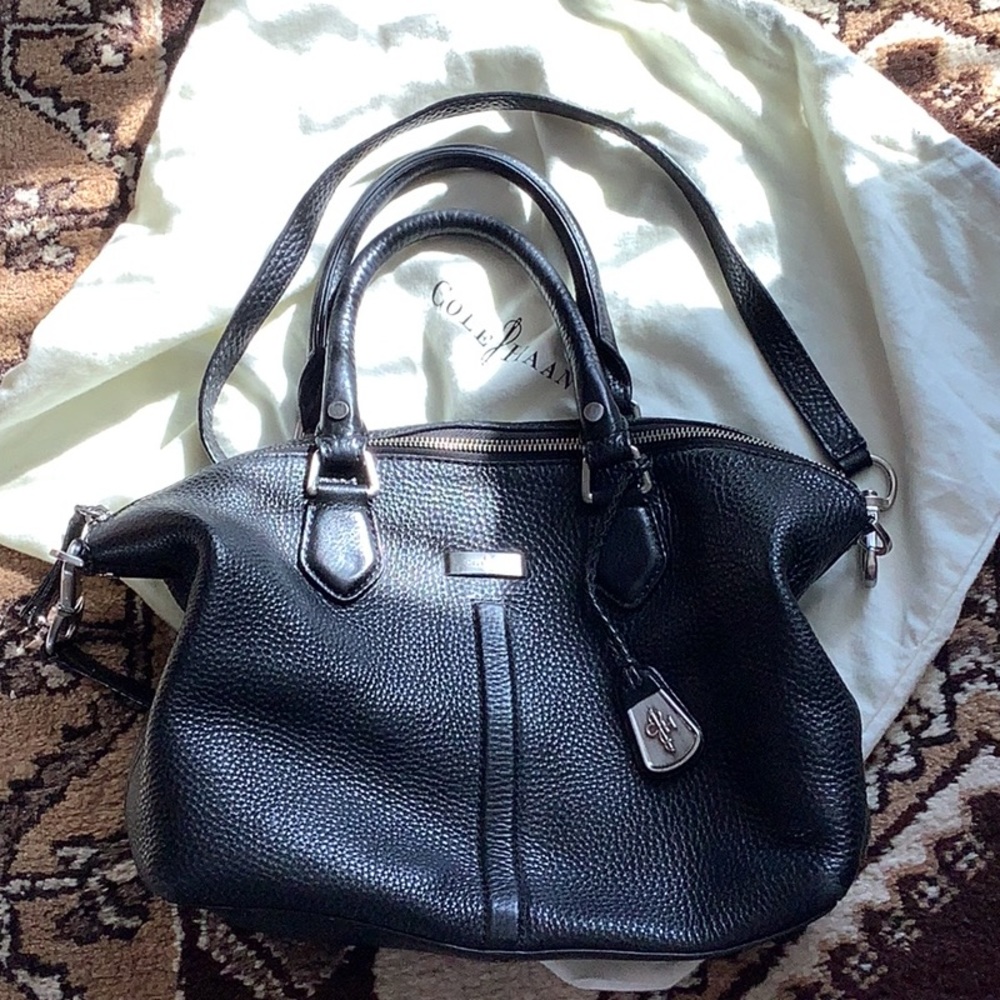 Pebbled leather purse